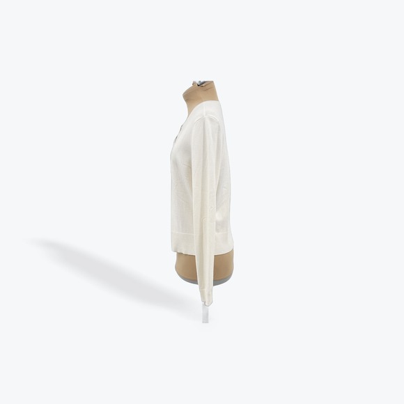 White House Black Market Cream Button Down Cardigan Sweater - Women's - Picture 3 of 8